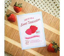 Strawberry Party Sweet Celebration Birthday Party Printable Invitation